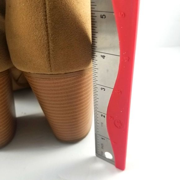 Tan Faux Suede Ankle Booties Size 12 by Just Fab. S646 - Picture 6 of 7